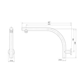 Phoenix Rush High Rise Shower Arm Matte Black